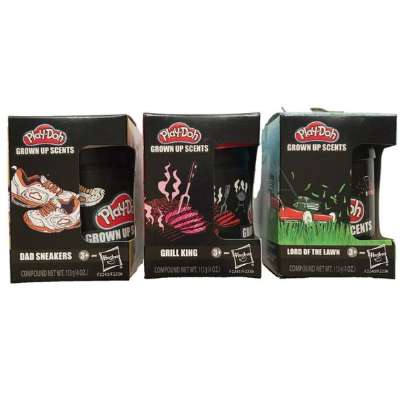 Play Doh Grown Up Scents Lot Of 3 Lawn Dad Sneakers Grill King - Picture 1 of 8